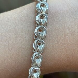 Vintage Byzantine Chain Bracelet 7.5” 925